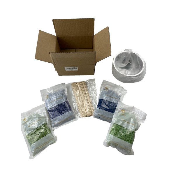 Hair Wax Beads Kit Hair Removal Hot Wax Set with Bowl, Stick Appliers and Beads - Picture 1 of 8